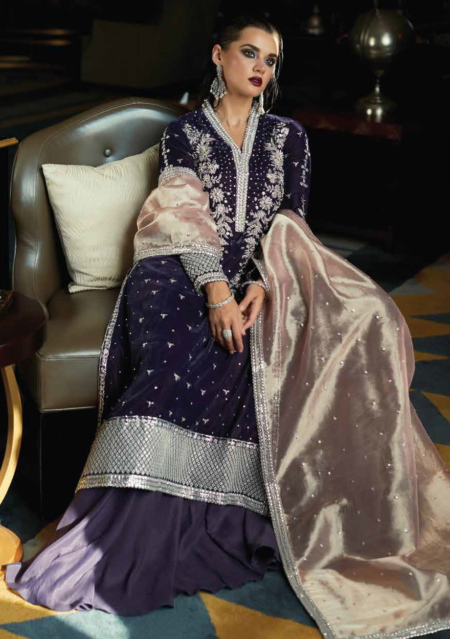 MUSHQ Destiny Luxury Velvet Unstitched 3Pc Suit MV22-01 GLEE