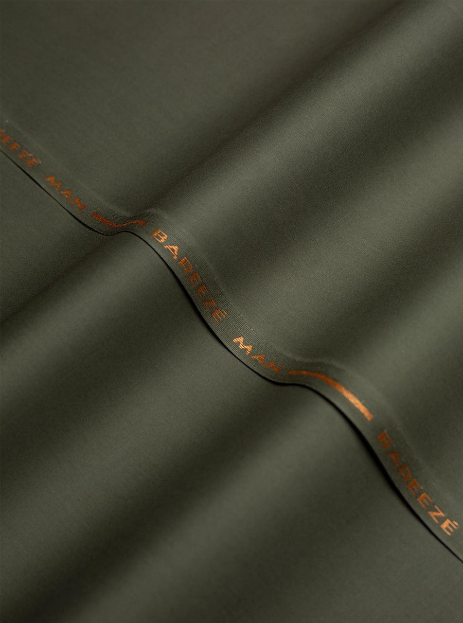 Bareeze Man Premium 365-Latha 100% Cotton Unstitched Fabric - Green