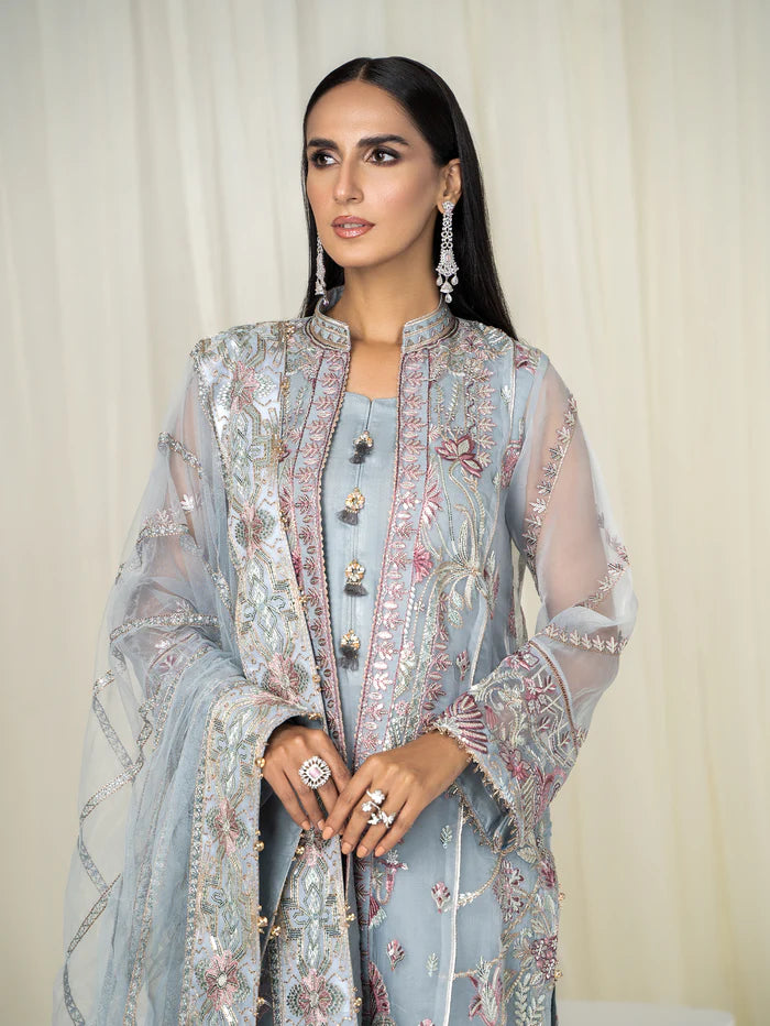 hada Ahdia Unstitched Embroidered Luxury Formal Suit AH-03 GUL AFSHAN