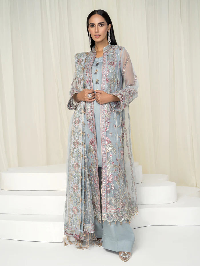 hada Ahdia Unstitched Embroidered Luxury Formal Suit AH-03 GUL AFSHAN