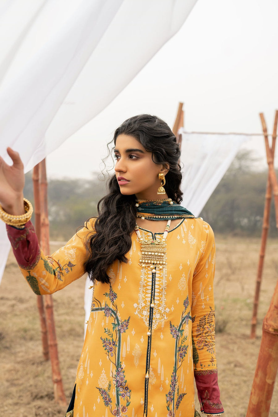 Seroli Spring Unstitched Lawn 3Pc Suit - GUL BAHAR