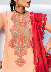Hussain Rehar Mausam Eid Lawn Unstitched Embroidered 3Pc Suit - GULMENDI