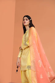 Maria Osama Khan Ethereal Basic Pret 3Pc Suit - GRAPE FRUIT