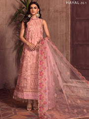 Ghazal by Zarif Festive unstitched Chiffon 3 Piece Suit ZG-01 Hayal - FaisalFabrics.pk