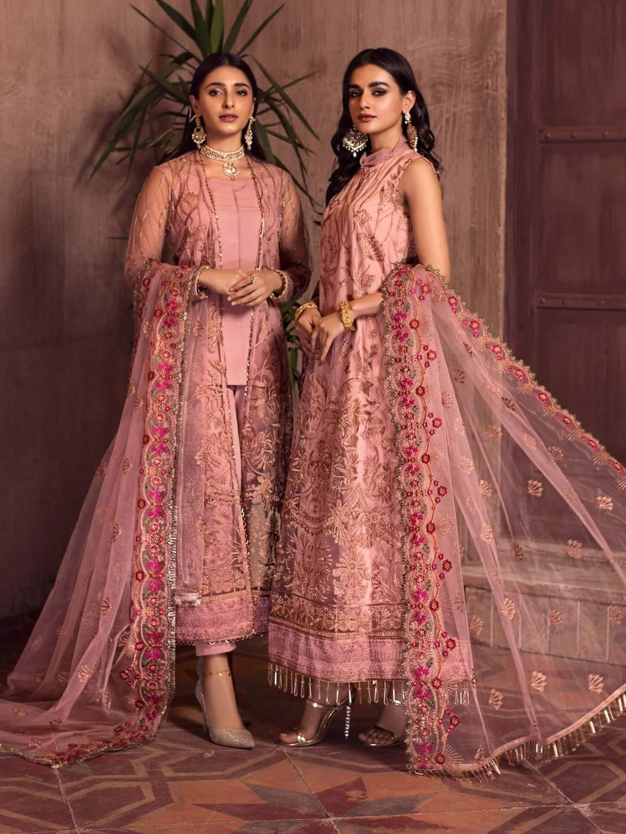 Ghazal by Zarif Festive unstitched Chiffon 3 Piece Suit ZG-01 Hayal - FaisalFabrics.pk