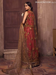Ghazal by Zarif Festive unstitched Chiffon 3 Piece Suit ZG-03 Mahenoor - FaisalFabrics.pk