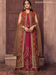 Ghazal by Zarif Festive unstitched Chiffon 3 Piece Suit ZG-03 Mahenoor - FaisalFabrics.pk