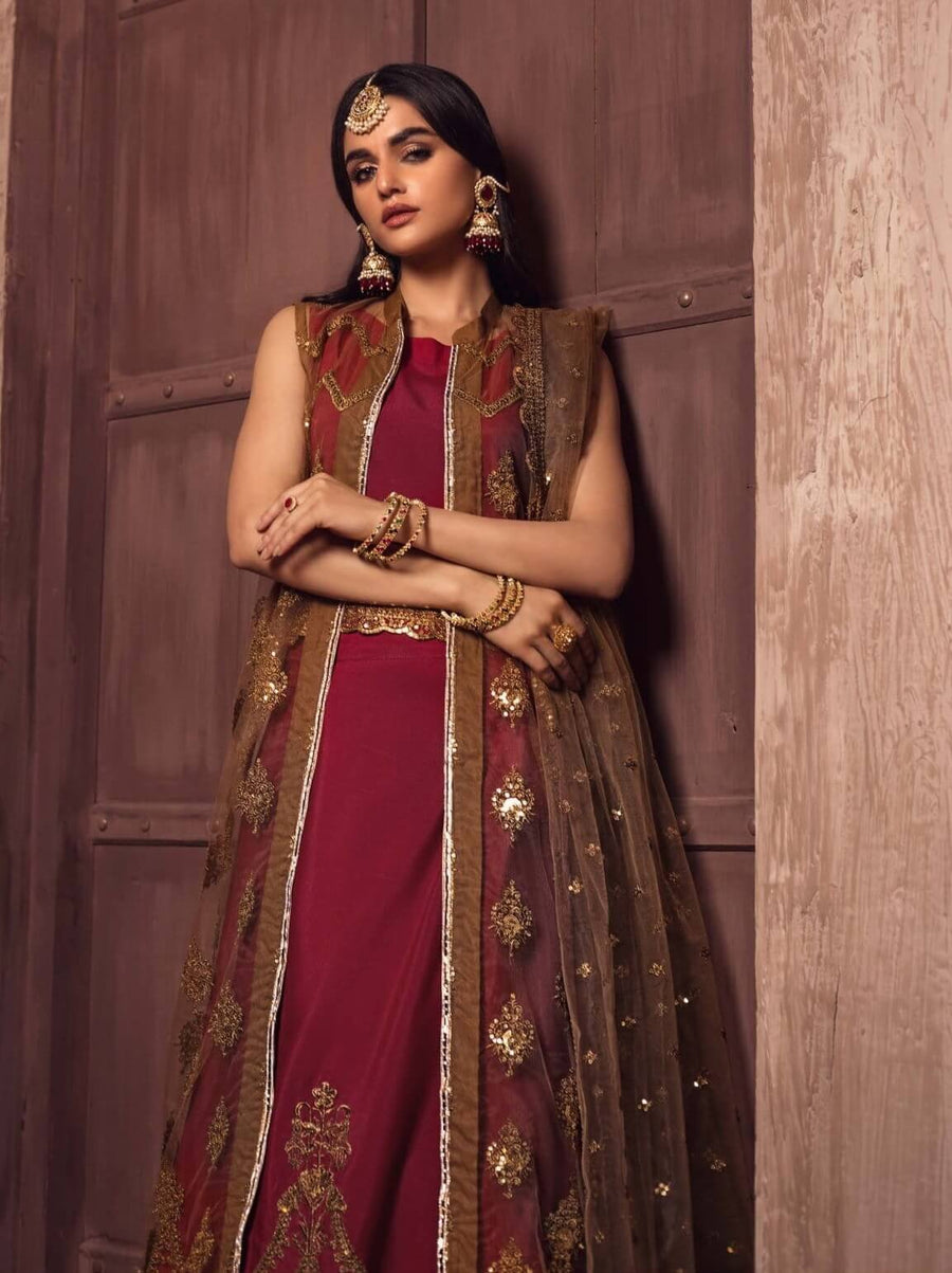 Ghazal by Zarif Festive unstitched Chiffon 3 Piece Suit ZG-03 Mahenoor - FaisalFabrics.pk
