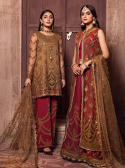 Ghazal by Zarif Festive unstitched Chiffon 3 Piece Suit ZG-03 Mahenoor - FaisalFabrics.pk