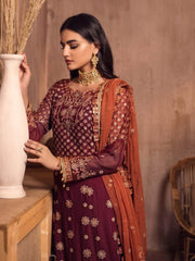 Ghazal by Zarif Festive unstitched Chiffon 3 Piece Suit ZG-05 Husn E Jana - FaisalFabrics.pk