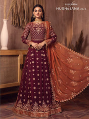 Ghazal by Zarif Festive unstitched Chiffon 3 Piece Suit ZG-05 Husn E Jana - FaisalFabrics.pk