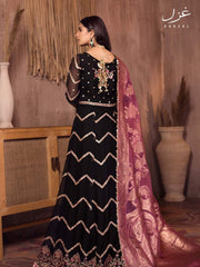 Ghazal by Zarif Festive unstitched Chiffon 3 Piece Suit ZG-07 Mihirmah - FaisalFabrics.pk