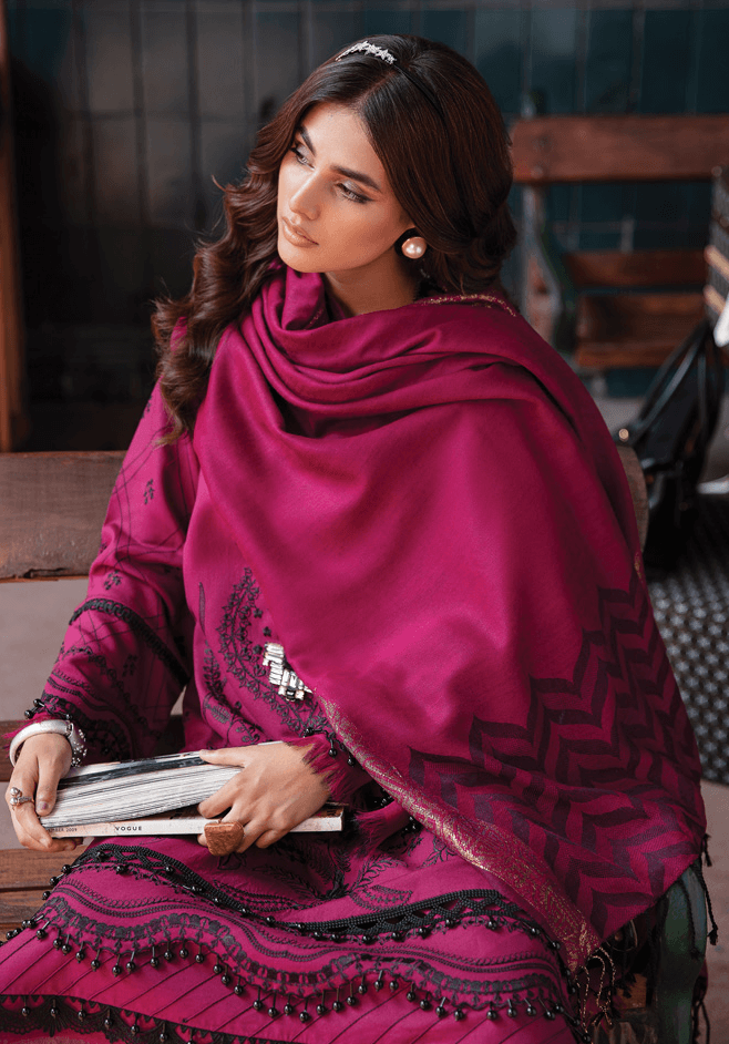 Rang Rasiya Safarnama Embroidered Karandi Unstitched 3Pc D-04 Sahar