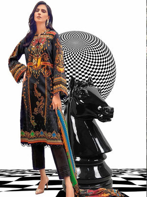 Gul Ahmed Premium Printed Lawn 3Pc Suit BM-12021 - FaisalFabrics.pk