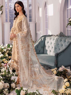 Gul Ahmed Premium Embroidered Cotton Net 3Pc Suit LE-22006 - FaisalFabrics.pk