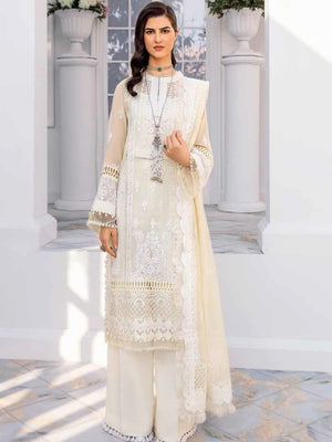 Gul Ahmed Premium Embroidered Cotton Net 3Pc Suit LE-22007 - FaisalFabrics.pk
