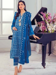Gul Ahmed Premium Embroidered Swiss Voil 3Pc Suit LSV-22007 - FaisalFabrics.pk