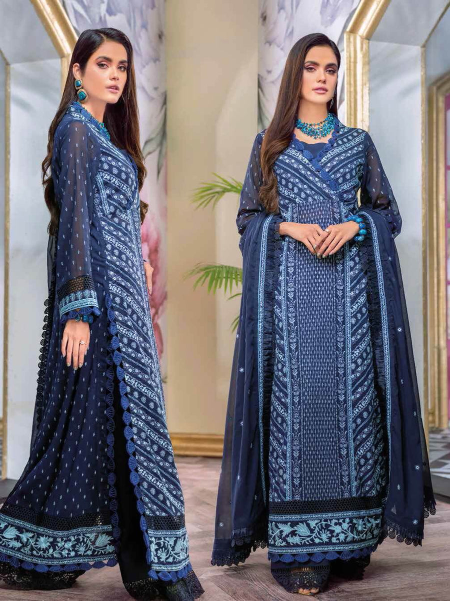 Gul Ahmed Premium Embroidered Swiss Voil 3Pc Suit LSV-22021 - FaisalFabrics.pk