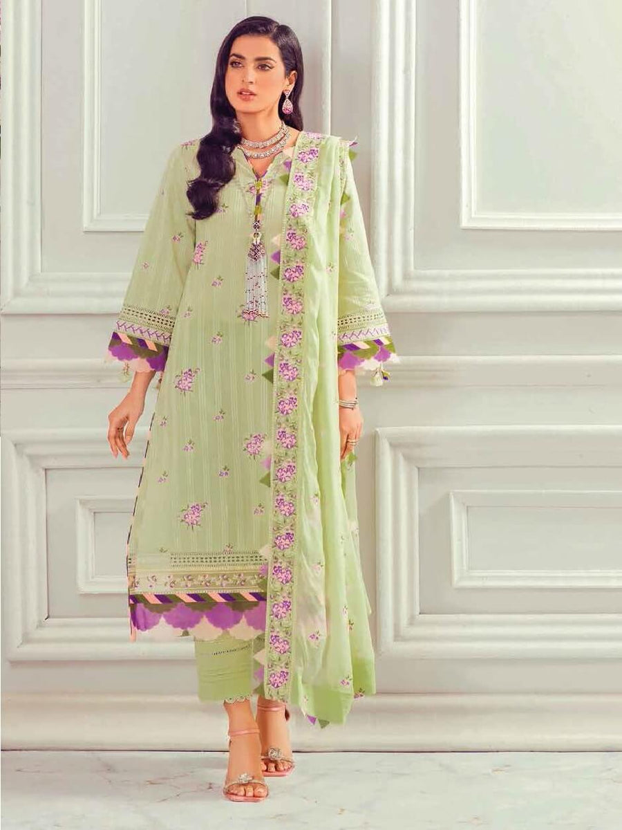 Gul Ahmed Premium Embroidered Swiss Voil 3Pc Suit LSV-22031 - FaisalFabrics.pk
