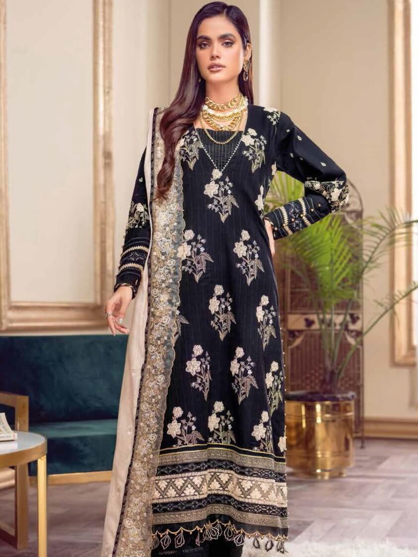 Gul Ahmed Premium Embroidered Swiss Voil 3Pc Suit LSV-22032