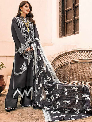 Gul Ahmed Premium Embroidered Lawn 3Pc Suit PM-12010 - FaisalFabrics.pk