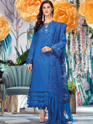 Gul Ahmed Premium Embroidered Lawn 3Pc Suit PM-22027 - FaisalFabrics.pk