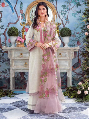 Gul Ahmed Premium Embroidered Lawn 3Pc Suit PM-22029 - FaisalFabrics.pk