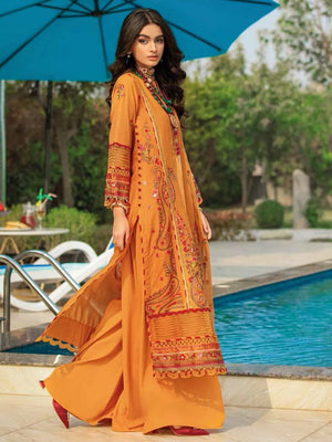 Gul Ahmed Premium Embroidered Lawn 3Pc Suit PM-22046 - FaisalFabrics.pk