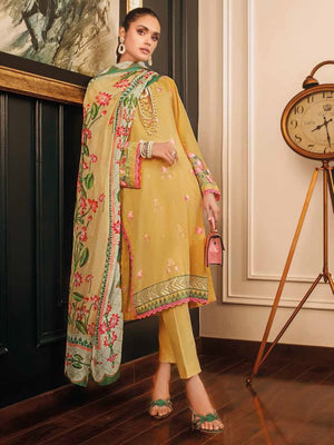 Gul Ahmed Premium Embroidered Lawn 3Pc Suit SSM-12003 - FaisalFabrics.pk
