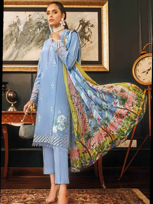 Gul Ahmed Premium Embroidered Lawn 3Pc Suit SSM-12006 - FaisalFabrics.pk