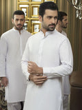 Gul Ahmed Pure White Chairmain Latha Unstitched Suit for Men - FaisalFabrics.pk