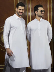 Gul Ahmed Pure White Chairmain Latha Unstitched Suit for Men - FaisalFabrics.pk