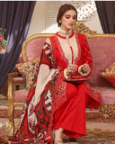 DAUD ABBAS Boh-e-Bariyan Embroidered Lawn 3Pc Suit LEC-1003 Gulaab