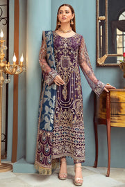 Ramsha Luxury Wedding Embroidered Handmade Net 3Pc Suit H-101
