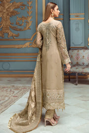 Ramsha Luxury Wedding Embroidered Handmade Net 3Pc Suit H-102