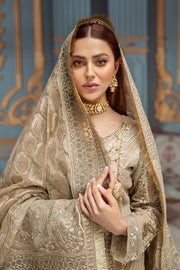 Ramsha Luxury Wedding Embroidered Handmade Net 3Pc Suit H-102