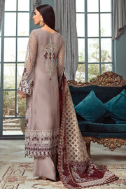 Ramsha Luxury Wedding Embroidered Handmade Net 3Pc Suit H-105