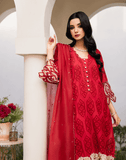 HemStitch Arzu Embroidered Luxury Lawn Unstitched 3Pc Suit HA-04 Rose