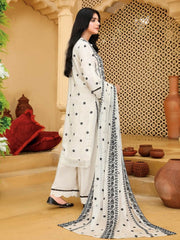 Embroidered Chikankari Karandi Unstitched 3Pc Suit D-02