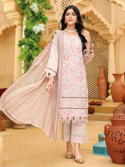 Embroidered Chikankari Karandi Unstitched 3Pc Suit D-03