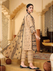 Embroidered Chikankari Karandi Unstitched 3Pc Suit D-07
