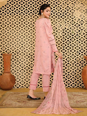 Embroidered Chikankari Karandi Unstitched 3Pc Suit D-09