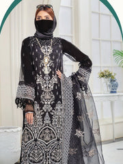 Hazel by Humdum Unstitched Embroidered Organza 3Pc Suit DE-01