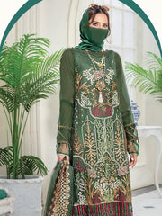 Hazel by Humdum Unstitched Embroidered Organza 3Pc Suit DE-06