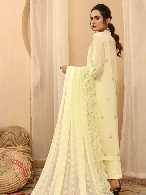 Humdum Hazuri Baagh Unstitched Chikankari Lawn 3Pc Suit D-09