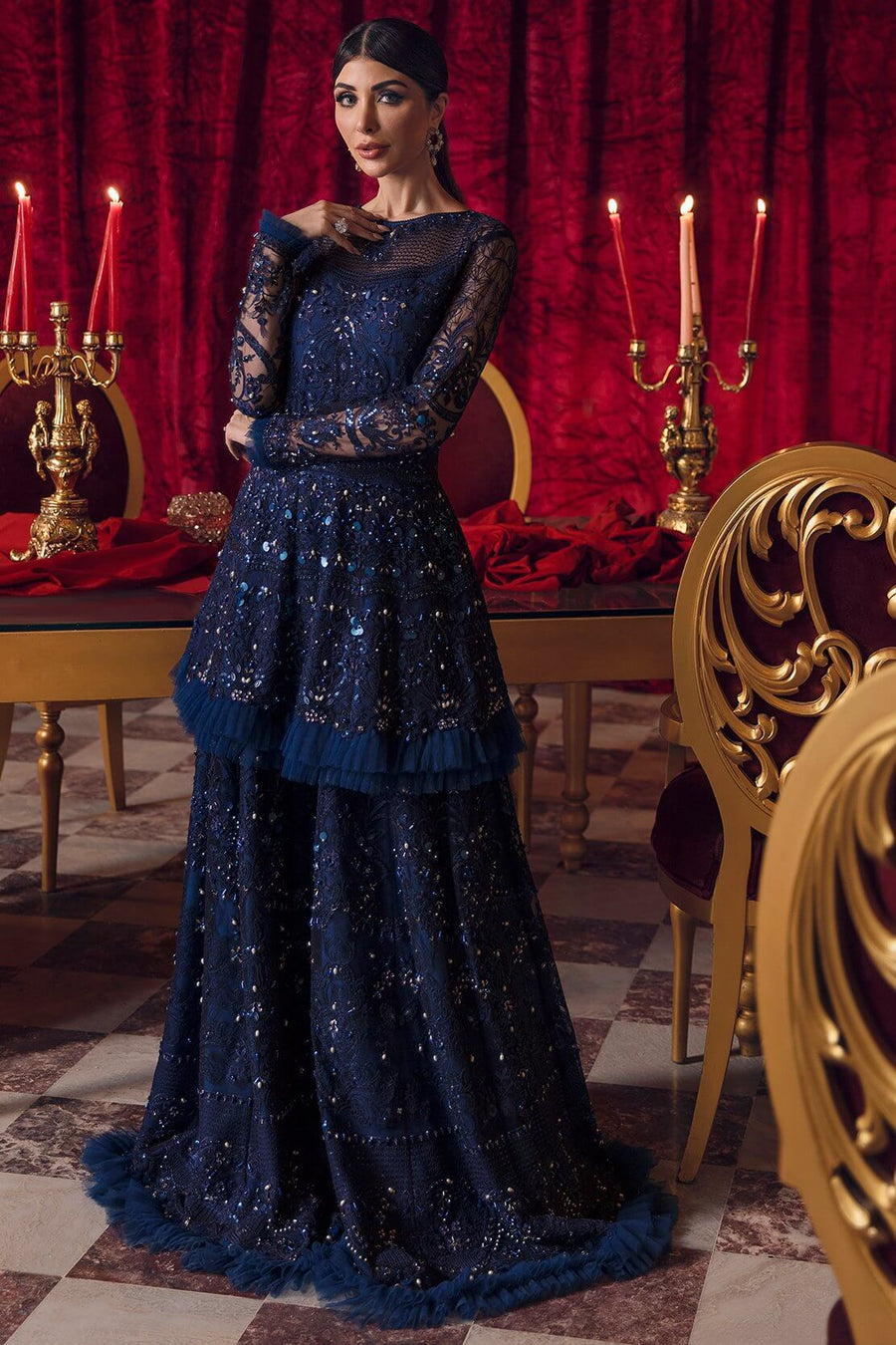 Reign Reignaissance Luxury Wedding Unstitched 3Pc Suit - HERA - FaisalFabrics.pk
