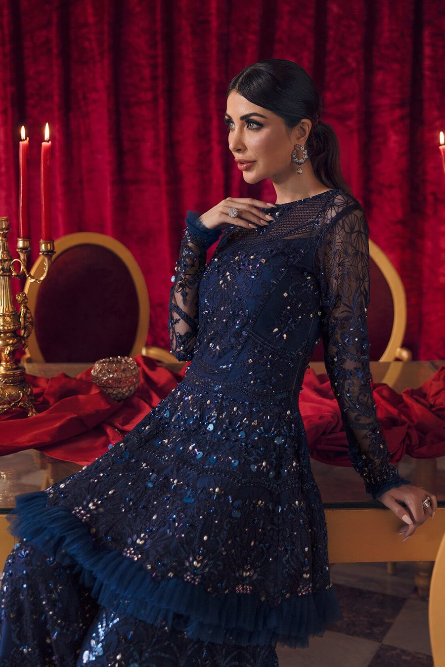 Reign Reignaissance Luxury Wedding Unstitched 3Pc Suit - HERA - FaisalFabrics.pk