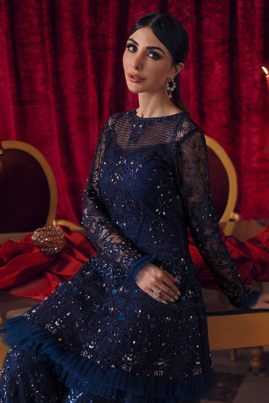 Reign Reignaissance Luxury Wedding Unstitched 3Pc Suit - HERA - FaisalFabrics.pk