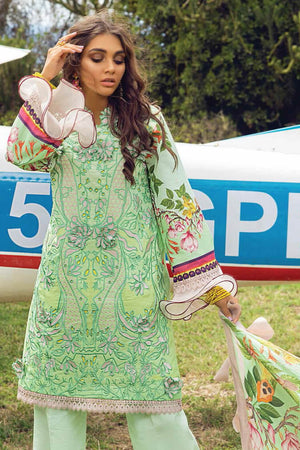 Mushq Hemline Lawn 2021 Unstitched 3Pc Suit MLL21-14 Spring Bud - FaisalFabrics.pk