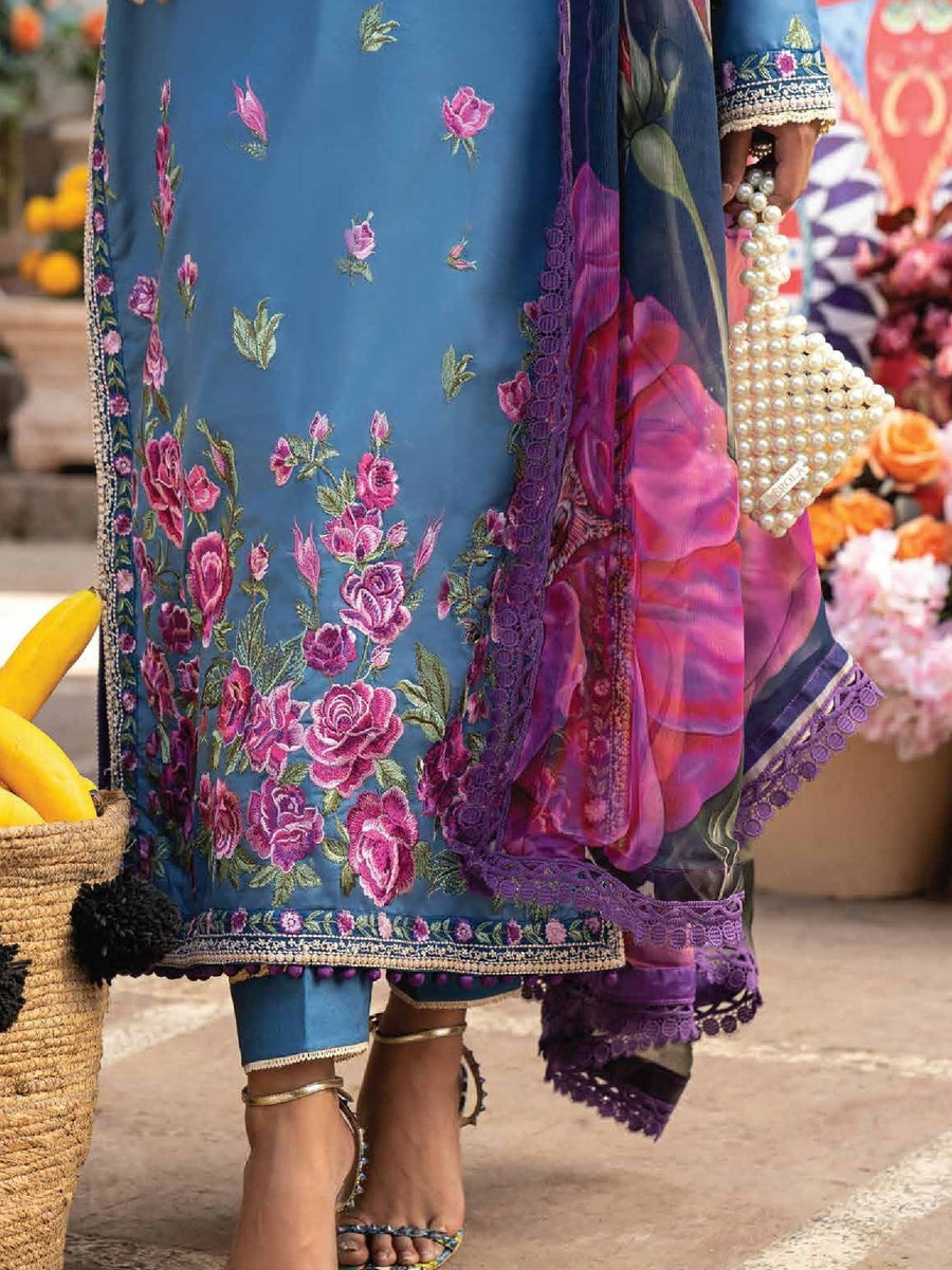 Hemline by Mushq Tesoro Embroidered Lawn Unstitched 3Pc Suit HML23-1A